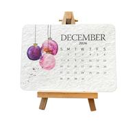 Calendrier 2026 à planter - Calendrier de d'amour respectueux de l'environnement avec support, durable et rechargeable, planificateur mensuel durable pour cadeau de vacances, style de vie vert
