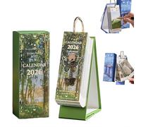 Calendrier 2026 à rabat de style européen vintage avec des citations inspirantes pour chaque page, calendrier de bureau élégant pour planification et organisation de la maison (D)