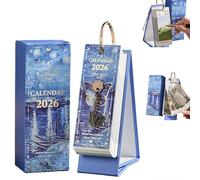 Calendrier 2026 à rabat de style européen vintage avec des citations inspirantes pour chaque page, calendrier de bureau élégant pour planification et organisation de la maison (A)