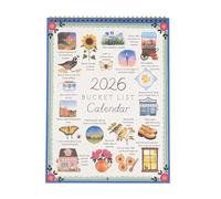 Calendrier 2026 à spirales, 21 x 28 cm, planificateur d'objectifs inspirant et caractéristiques de motivation, calendrier mural esthétique 2026 pour femme, décoration de chambre