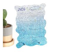 Calendrier 2026 - Acrylique transparent - Calendrier 12 mois - Pour la maison, l'école, la chambre d'étudiant et la planification des études