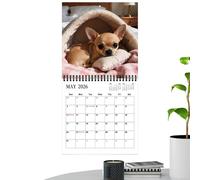 Calendrier 2026 Agenda Planificateur de 12 Mois sur le Thème des Chiens