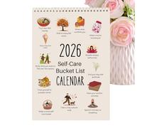 Calendrier 2026 - Almanach aspiration, 1 unité de motivation pour le bien-être émotionnel, des objectifs avec dictons humoristiques, articles de papeterie, organisateur logique pour appartements