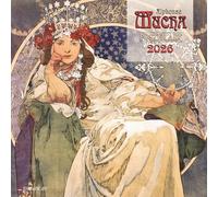 Calendrier 2026 Alphonse Mucha art nouveau (TS) + offert un agenda de poche