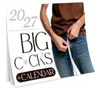 Calendrier 2026 amusant « Big C*CKS », cadeau de Père Noël secret grossier pour homme, cadeau hilarant, cadeaux de Noël amusants de moins de 4,5 kg, meilleure idée de Père Noël secret