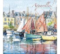 CALENDRIER 2026 AQUARELLE MER VANDERBERGUE - ART - BATEAUX - VOILIER (AJZ13) + offert un agenda de poche