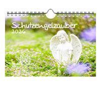 Calendrier 2026 au format A5 avec ange gardien, église, foi Seelenzauber