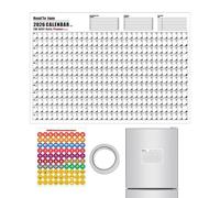 Calendrier 2026, avec autocollants planificateur mensuel - Jan-déc 2026 Calendrier Planification de l'Agenda - Pour le programme de rendez-vous Planification Académique Accueil Bureau Noël Nouvel An