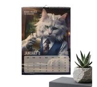 Calendrier 2026 avec chat amusant | Calendrier mensuel 2026 | Planificateur de planification des progrès pour les objectifs, les rendez-vous, les listes de choses à faire, planification de