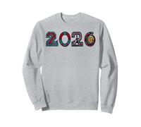 Calendrier 2026 aztèque aux Couleurs Vives avec Symbole Tribal Sweatshirt