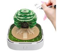 Calendrier 2026 - Bloc Mémo Bureau Avec LED, Sculpture Papier Arbre Maison À Déchirer, Ornements Table | Pour Anniversaire Pendaison Crémaillère Étagère Bureau Étudiant Famille