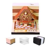 Calendrier 2026 Bloc-Notes 3D | Calendrier en Papier Bloc-Notes 3D avec Couverture Acrylique | Fournitures de Bureau pour Espaces de Travail | École Dortoir Nursery Appartement Chambre