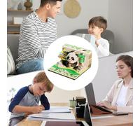 Calendrier 2026 - Bloc-notes en papier design Panda - Calendrier de sculpture 3D | Pour une utilisation à l'école, en classe, par les enseignants, les trajets, les vacances et l'entraînement