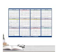 Calendrier 2026 - Calendrier 2026 effaçable - Décoration murale | Agenda académique pliable pour décoration d'intérieur, bureau, famille, collège, salle de classe, enseignant, étudiant, Noël
