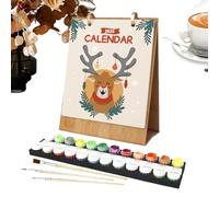 Calendrier 2026 - Calendrier à colorier pour - 12 peintures à l'huile différentes peintes à la main - Planificateur pour enseignants, école, maison, adultes, , travail