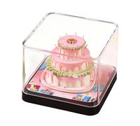 Calendrier 2026 - Calendrier de bureau 3D pour décoration d'intérieur, sculpture en papier de gâteau d'anniversaire avec bloc-notes, planificateur mensuel pour bureau, école, dortoir, , adultes