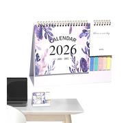 Calendrier 2026 | Calendrier de bureau de janvier à décembre 2026, fournitures de bureau, planificateur mensuel en papier épais, bloc de 12 mois, grands blocs lignés pour enseignantes, étudiantes