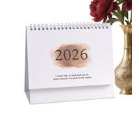 Calendrier 2026, calendrier de table 2025 2026 Planificateur, en fil, planificateur mensuel esthétique pour maison, bureau, école, salle de hambre, commerce, professeur, étudiant