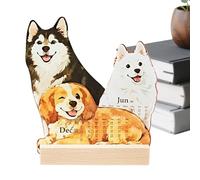 Calendrier 2026 - Calendrier illustré avec chatons et chiots - Calendrier 3D mignon et charmant pour animaux de compagnie - Calendrier de décoration de bureau - Calendrier de planification