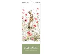 Calendrier 2026 - Calendrier mural 2026, 12 mois à voir, calendrier mural 2026 avec différentes adorables illusions d'animaux, janv. 2026 - déc. 2026, crochet de suspension robuste, 14,7 * 42 CM