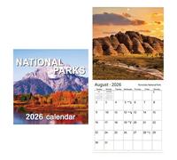 Calendrier 2026 | Calendrier nature sur 12 mois - janvier à décembre 2026, planificateur avec motif de paysage naturel pour planifier le lieu de travail, la salle de sport à domicile