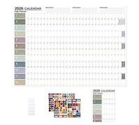Calendrier 2026,Calendrier Poster Mural - Organisateur Pliable 12 Mois 2026 pour Amis Étudiants Enseignants Décoration Intérieur Salon École Bureau 43x58 Cm