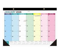 Calendrier 2026 - De janvier 2026 à juin 2027 - 43 x 30 cm - Calendrier mural - Objectifs mensuels - Liste de tâches - Emploi du