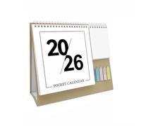 Calendrier 2026 Decorative Desk Calendar Triangular Support Stable Planner Standing Binding 2026 Calendrier mensuel 2026(Style 3)