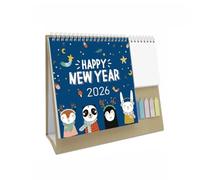 Calendrier 2026 Decorative Desk Calendar Triangular Support Stable Planner Standing Binding 2026 Calendrier mensuel 2026(Style 8)