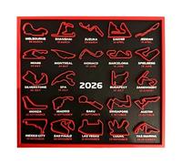 Calendrier 2026 des concours de sport automobile imprimé en 3D avec support pour le suivi des dates, art mural unique