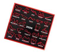 Calendrier 2026 des concours de sport automobile imprimé en 3D avec support pour le suivi des dates, art mural unique