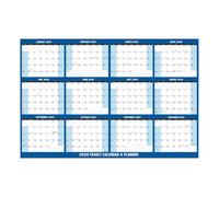 Calendrier 2026 effaçable à sec - 81 cm x 122 cm - Planificateur annuel de 12 mois en orientation horizontale et verticale de janvier à décembre - Parfait pour l'école, le bureau, la maison