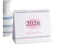 Calendrier 2026 élégant et esthétique à reliure métallique - Calendrier mensuel double 2025-2026 - Carnet de planification mensuel élégant et minimaliste