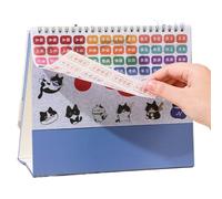 Calendrier 2026 en forme de chat - 17,2 cm, planificateur hebdomadaire avec illustration de chat, planificateur de date de table avec section notes, planification mensuelle 2026, mise en