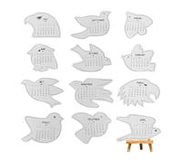 Calendrier 2026 en forme d'oiseau, calendrier familial de 12 mois - Pour planifier la planification des rendez-vous et la décoration
