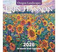 Calendrier 2026 Erin Hanson Paysages de l'Oregon Fine Art | Grand calendrier mural avec impressionnisme vibrant peintures de paysages de l'Oregon | Calendrier mensuel pour bureau 30,5 x 61 cm papier