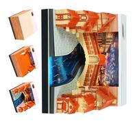 Calendrier 2026 fabriqué à la main en papier sculpté présentant des vues panoramiques et des mémos amovibles en papier de luxe