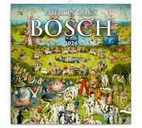 Calendrier 2026 Hieronymus Bosch format 30x60cm ouvert (ps) + offert un agenda de poche