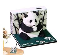 Calendrier 2026 - Horloge créative panda - Calendrier 2026 - Bloc-notes décoratif 3D avec feuilles larmes - Planificateur de bureau pour chambre à coucher, bureau, bibliothèque, maison