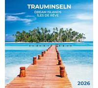 CALENDRIER 2026 ILES DE REVE AVEC MAXI POSTER 30X60cm (tsh ap) PARADIS - TROPICALE - + offert un agenda de poche