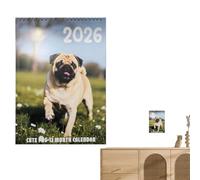 Calendrier 2026 | Joli planificateur mensuel de Noël | Calendrier mural annuel sur 12 mois, pour planifier des choses à faire, notes, porche, salle de classe, bureau, salon, dortoir, anniversaire