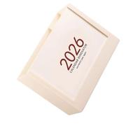 Calendrier 2026 léger et boîte de rangement pour stylos avec sections pour notes pour organiser les études, le travail, la configuration du calendrier de bureau avec porte-stylos