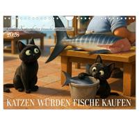 Calendrier 2026 · Les chats achèteraient des poissons