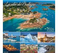 CALENDRIER 2026 LES PLUS BEAUX SITES DE BRETAGNE - MORBIHAN - ST MALO -ATLANTIQUE - (AJZ113) + offert un agenda de poche