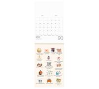 Calendrier 2026, liste de motivation, 21 x 29,7 cm, planificateur hebdomadaire de des objectifs, calendrier mural de développement personnel, design inspirant, pour anniversaire, vacances
