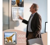 Calendrier 2026 Mural, Calendrier Chats Drôles 2026, Organisateur Mensuel Outil de Planification pour Déco Bureau Chambre Frigo Salon