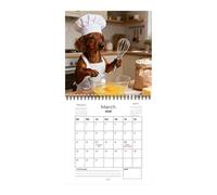 Calendrier 2026 | Organiseur Mensuel 2026 sur 12 Mois pour Planification avec Teckel,Design Humoristique pour Mur | Pour Bureau Cuisine Chambre École Salon