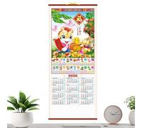 Calendrier 2026 - Organiseur mensuel à suspendre, décoration d'almanach 2026, année du cheval, pour école, salle de classe, famille, chambre, restaurant, planification