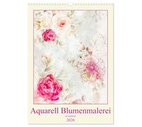 Calendrier 2026 · Peinture à l'aquarelle de fleurs avec proverbes