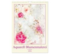 Calendrier 2026 · Peinture à l'aquarelle de fleurs avec proverbes